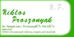 miklos proszonyak business card